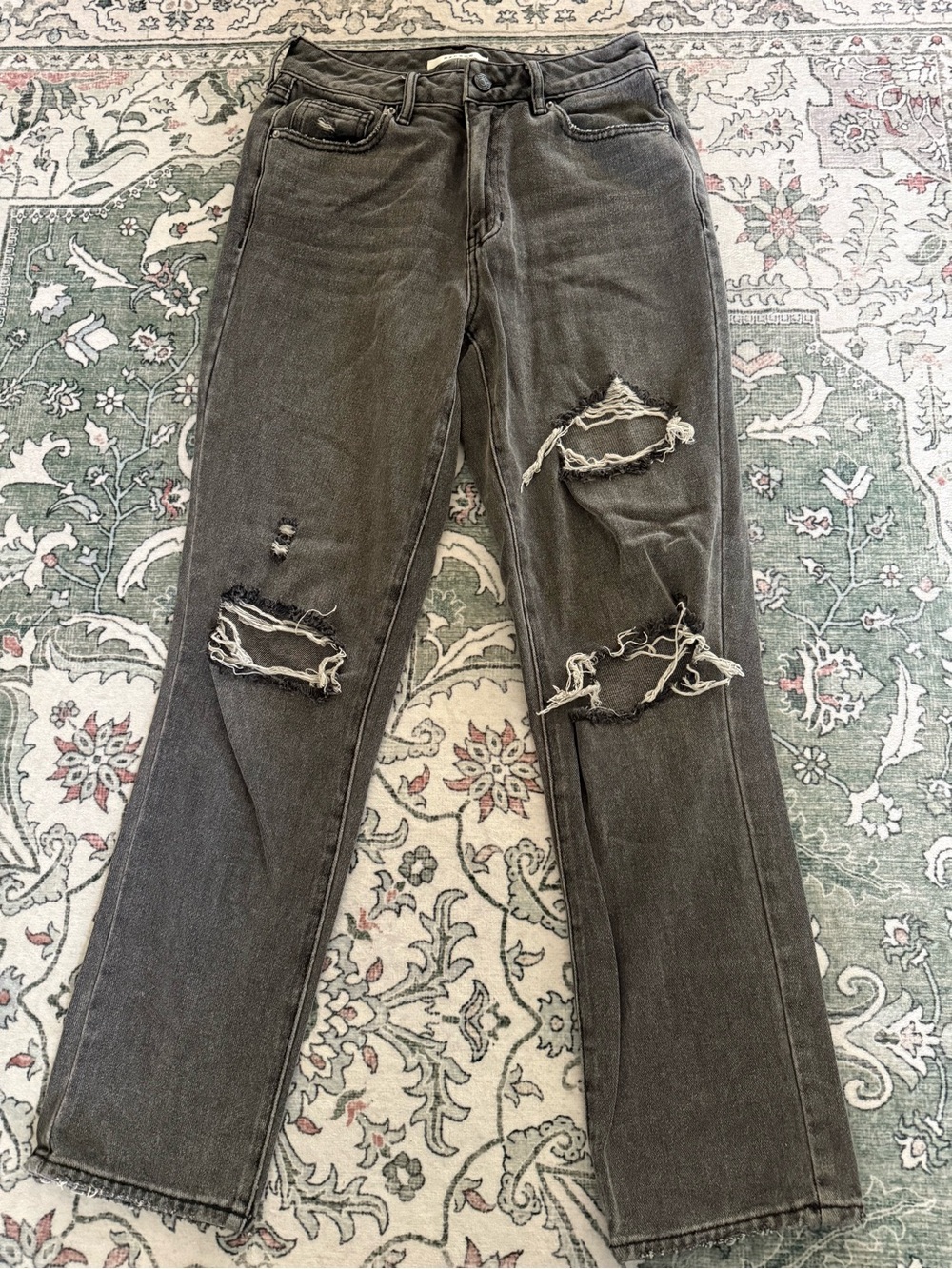 PacSun Distressed Black/Grey Ripped Jeans